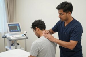 Neck pain therapy at Quantum Physiotherapy Clinic HSR Layout
