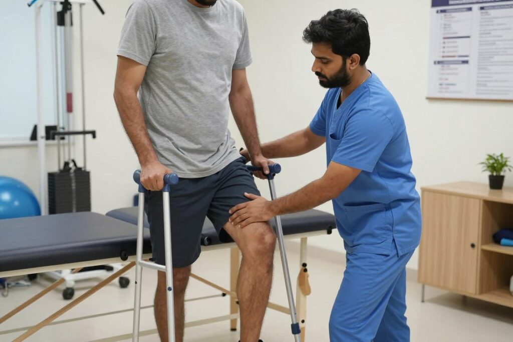 Post-surgery rehabilitation at Quantum Physiotherapy Clinic HSR Layout