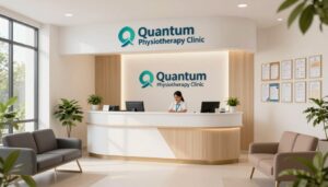 Quantum Physiotherapy Clinic HSR Layout entrance and reception area