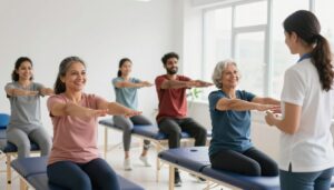 Satisfied patients receiving physiotherapy in Bangalore