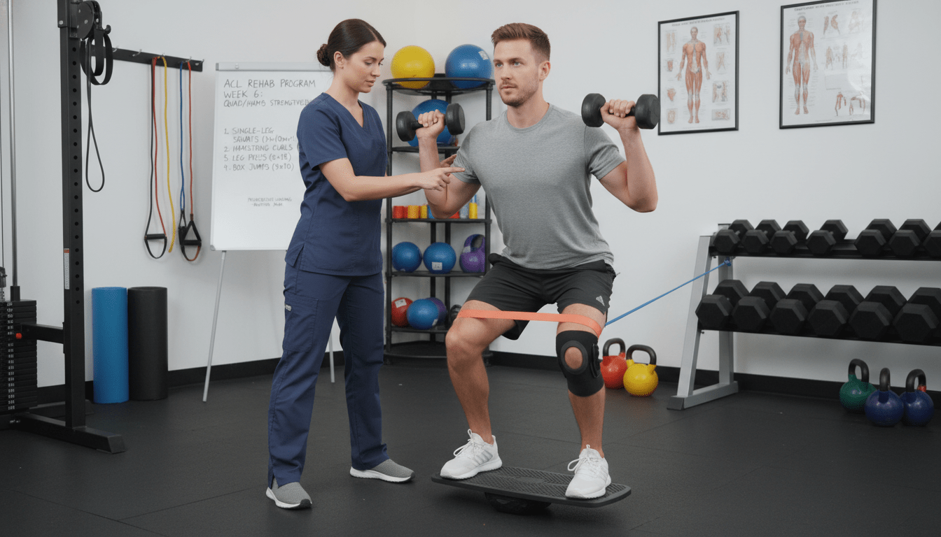 ACL rehabilitation exercises at Quantum Physiotherapy HSR Layout