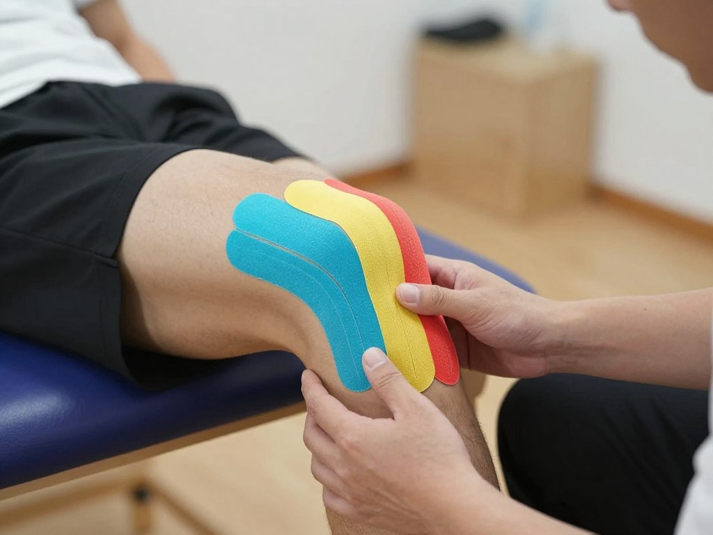 Kinesio taping application for sports injury support