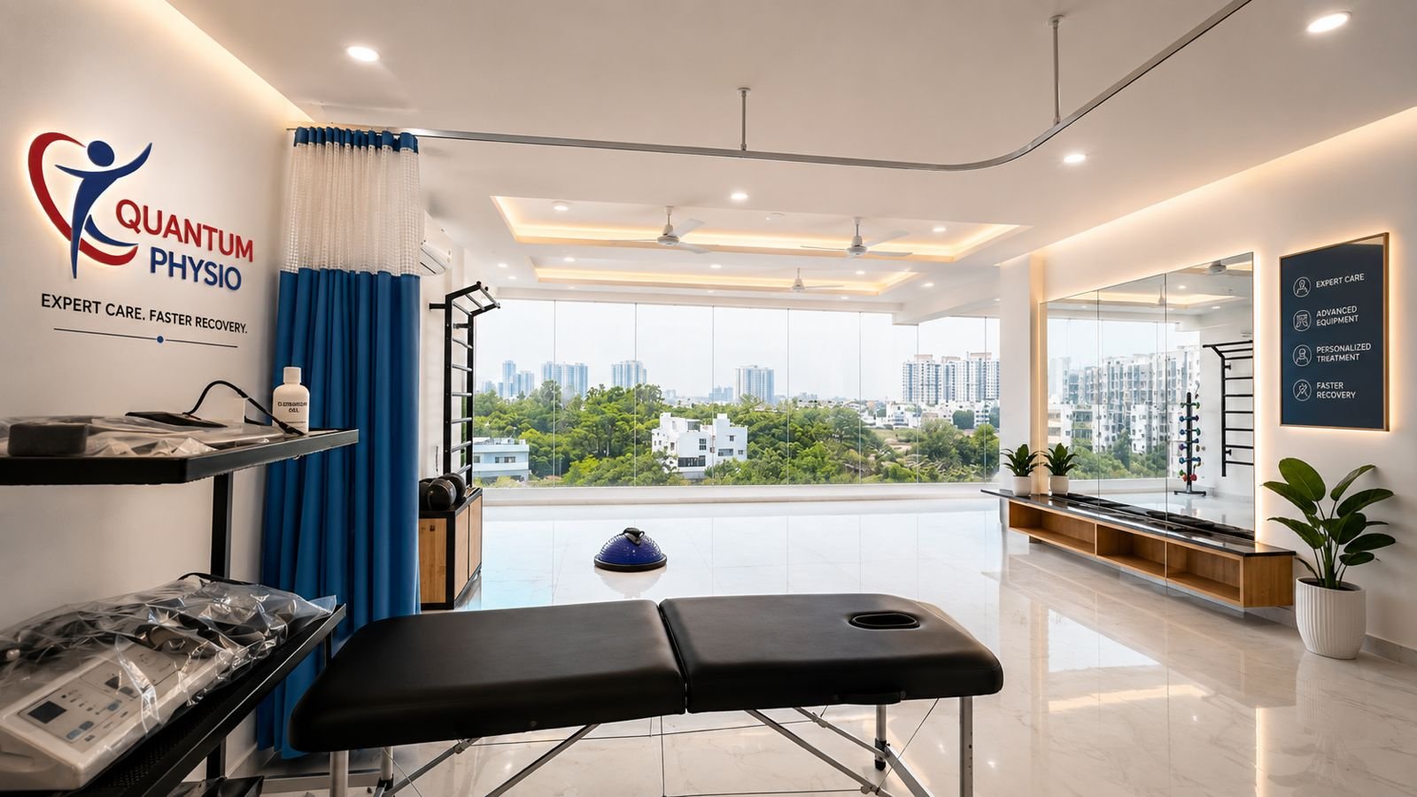 Treatment area at Quantum Physiotherapy Akshaya Nagar