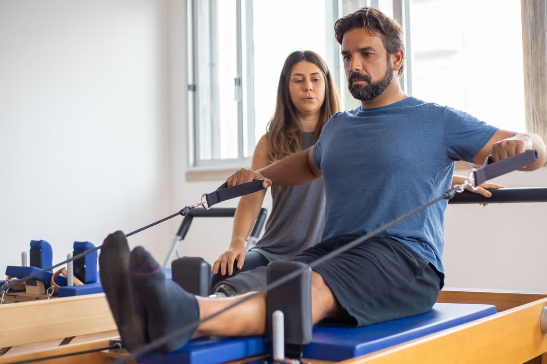 Patient performing shoulder mobility rehabilitation exercises for frozen shoulder recovery